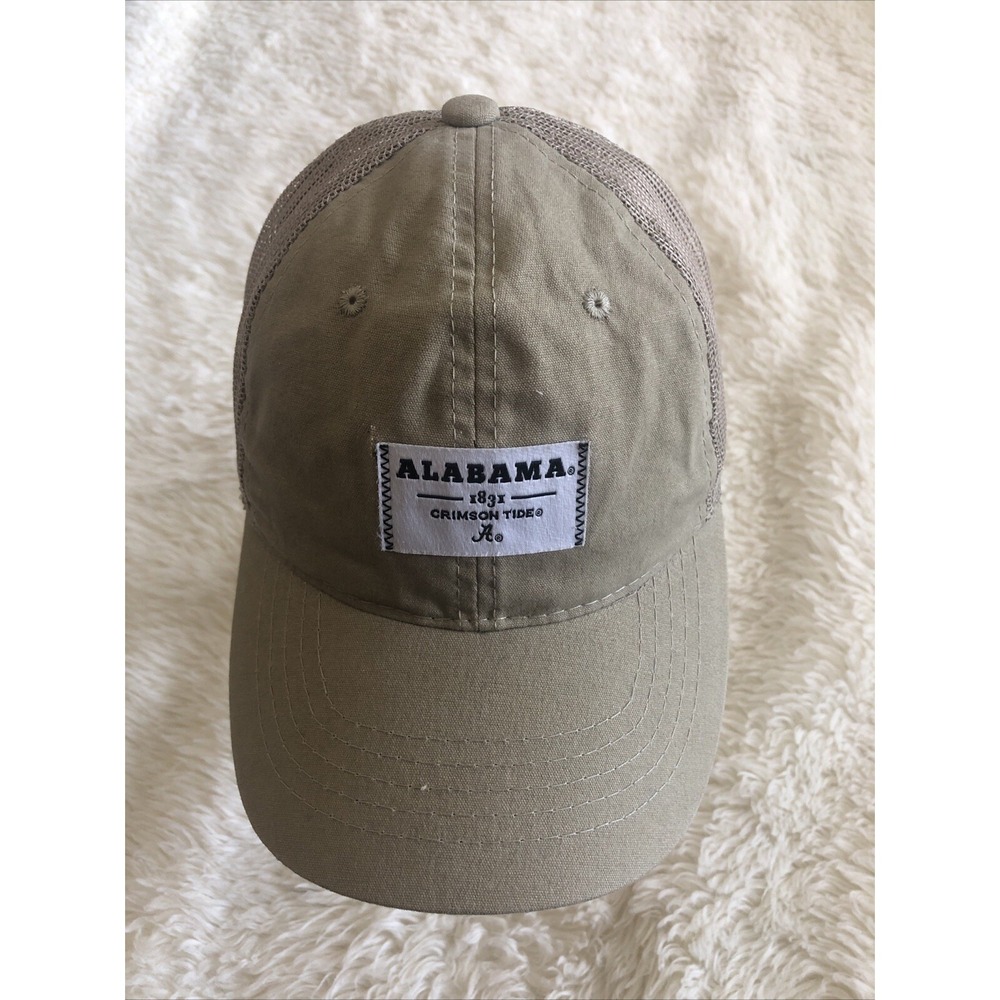 Alabama Crimson Tide Adjustable Strap Mesh Trucker Hat Cap Tan Tusk Wear New